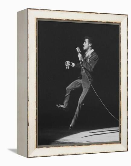 Entertainer, Sammy Davis Jr, Performing at 'share' Benefit for Mental Health-Allan Grant-Framed Premier Image Canvas