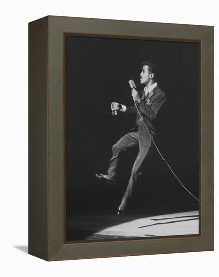 Entertainer, Sammy Davis Jr, Performing at 'share' Benefit for Mental Health-Allan Grant-Framed Premier Image Canvas