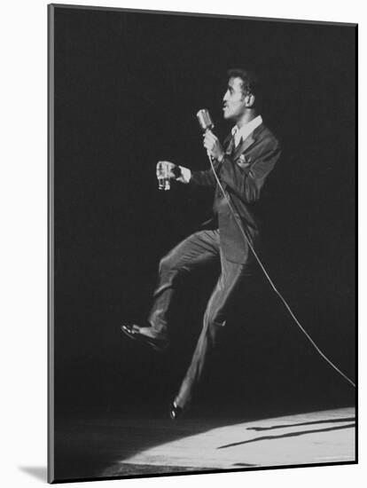 Entertainer, Sammy Davis Jr, Performing at 'share' Benefit for Mental Health-Allan Grant-Mounted Premium Photographic Print