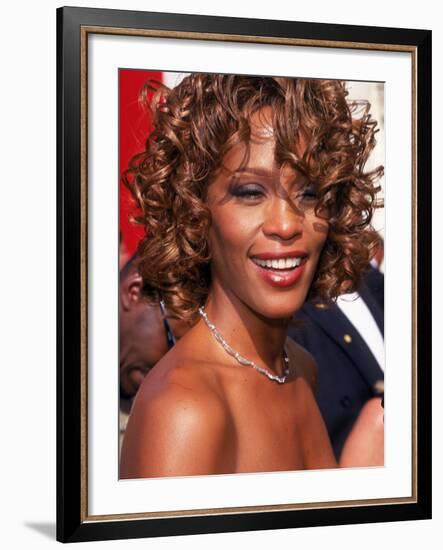 Entertainer Whitney Houston at 50th Annual Grammy Awards-Mirek Towski-Framed Premium Photographic Print