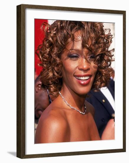 Entertainer Whitney Houston at 50th Annual Grammy Awards-Mirek Towski-Framed Premium Photographic Print