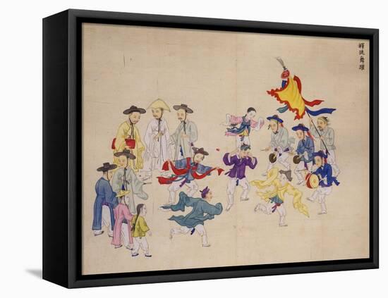 Entertainers Dancing-Kim Junkeun-Framed Premier Image Canvas