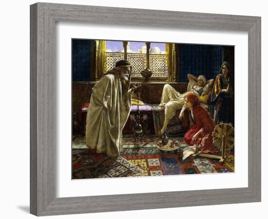 Entertaining the Harem-Daniel Israel-Framed Giclee Print