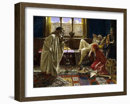 Entertaining the Harem-Daniel Israel-Framed Giclee Print