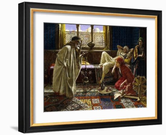 Entertaining the Harem-Daniel Israel-Framed Giclee Print