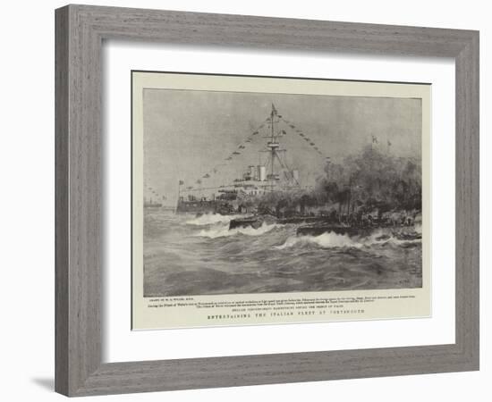 Entertaining the Italian Fleet at Portsmouth-William Lionel Wyllie-Framed Giclee Print