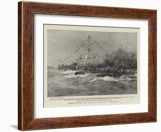 Entertaining the Italian Fleet at Portsmouth-William Lionel Wyllie-Framed Giclee Print