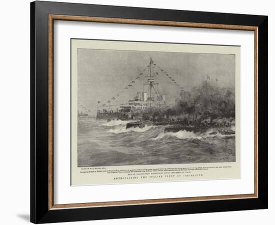 Entertaining the Italian Fleet at Portsmouth-William Lionel Wyllie-Framed Giclee Print