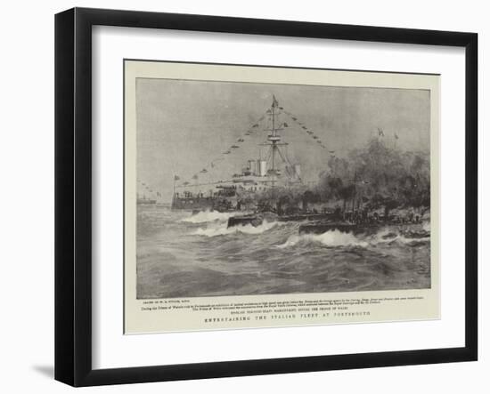 Entertaining the Italian Fleet at Portsmouth-William Lionel Wyllie-Framed Giclee Print