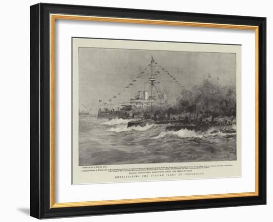 Entertaining the Italian Fleet at Portsmouth-William Lionel Wyllie-Framed Giclee Print