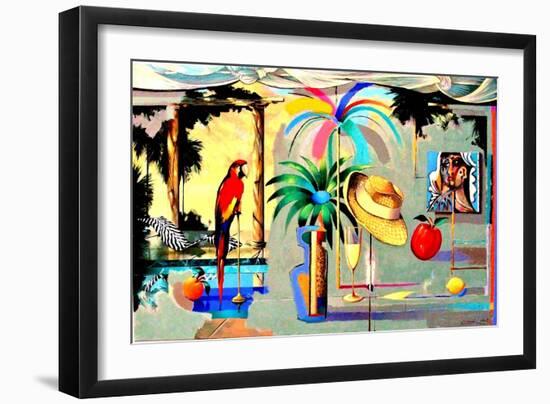 Entertaining the Recluse in the Circus of Dreams-Andrew Hewkin-Framed Giclee Print