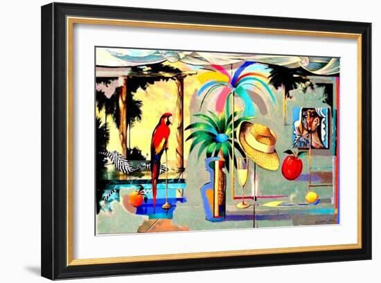 Entertaining the Recluse in the Circus of Dreams-Andrew Hewkin-Framed Giclee Print