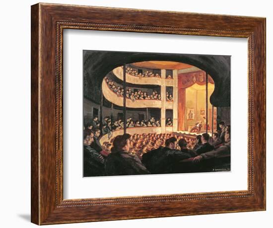 Entertainment at the Garrison Theatre, Bayeux, 1946-Paul Goranson-Framed Giclee Print