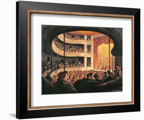 Entertainment at the Garrison Theatre, Bayeux, 1946-Paul Goranson-Framed Giclee Print