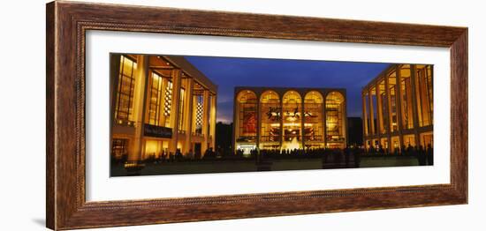 Entertainment Building Lit Up at Night, Lincoln Center, Manhattan, New York City-null-Framed Photographic Print