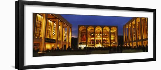 Entertainment Building Lit Up at Night, Lincoln Center, Manhattan, New York City-null-Framed Photographic Print
