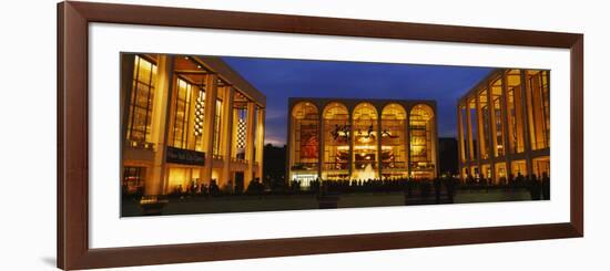 Entertainment Building Lit Up at Night, Lincoln Center, Manhattan, New York City-null-Framed Photographic Print