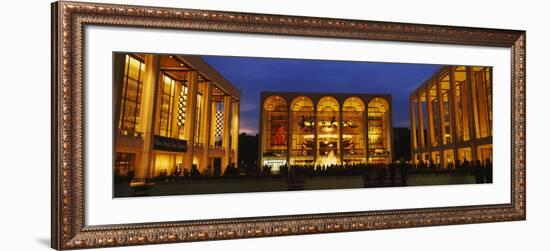 Entertainment Building Lit Up at Night, Lincoln Center, Manhattan, New York City-null-Framed Photographic Print