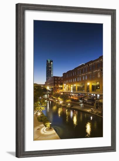 Entertainment District, Bricktown, Oklahoma City, Oklahoma, USA-Walter Bibikow-Framed Photographic Print