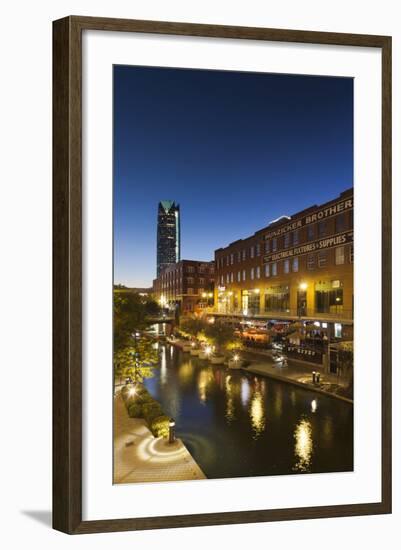 Entertainment District, Bricktown, Oklahoma City, Oklahoma, USA-Walter Bibikow-Framed Photographic Print