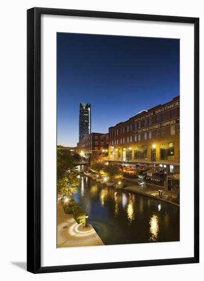 Entertainment District, Bricktown, Oklahoma City, Oklahoma, USA-Walter Bibikow-Framed Photographic Print