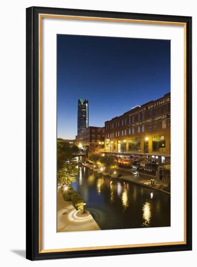 Entertainment District, Bricktown, Oklahoma City, Oklahoma, USA-Walter Bibikow-Framed Photographic Print