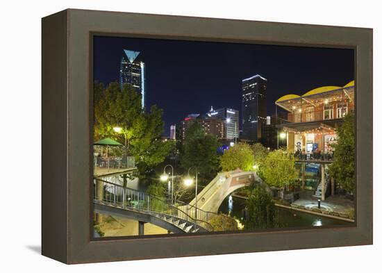 Entertainment District, Bricktown, Oklahoma City, Oklahoma, USA-Walter Bibikow-Framed Premier Image Canvas