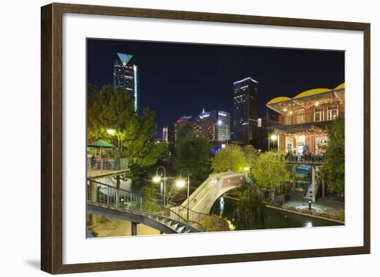 Entertainment District, Bricktown, Oklahoma City, Oklahoma, USA-Walter Bibikow-Framed Photographic Print