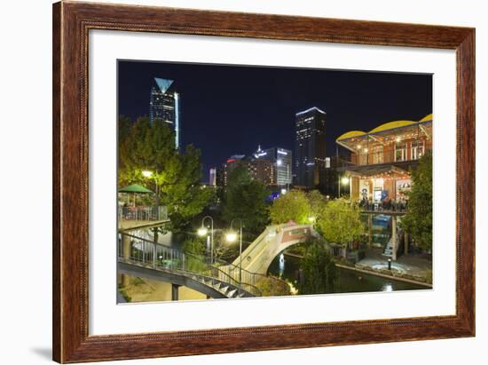 Entertainment District, Bricktown, Oklahoma City, Oklahoma, USA-Walter Bibikow-Framed Photographic Print