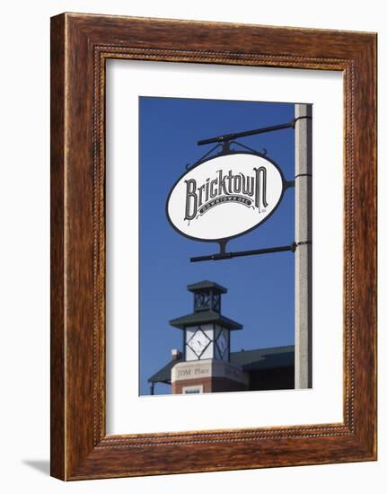 Entertainment District Sign, Bricktown, Oklahoma City, Oklahoma, USA-Walter Bibikow-Framed Photographic Print