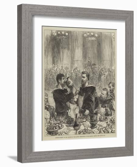 Entertainment to the Sailors of the Arctic Expedition at the Mansion House, the Loving Cup-Charles Robinson-Framed Giclee Print