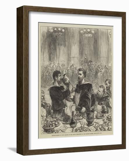 Entertainment to the Sailors of the Arctic Expedition at the Mansion House, the Loving Cup-Charles Robinson-Framed Giclee Print