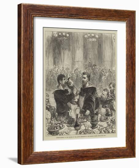 Entertainment to the Sailors of the Arctic Expedition at the Mansion House, the Loving Cup-Charles Robinson-Framed Giclee Print