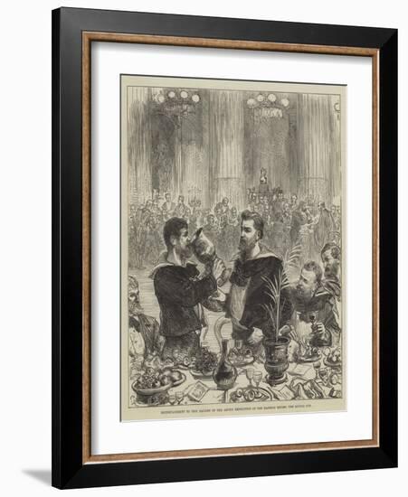 Entertainment to the Sailors of the Arctic Expedition at the Mansion House, the Loving Cup-Charles Robinson-Framed Giclee Print