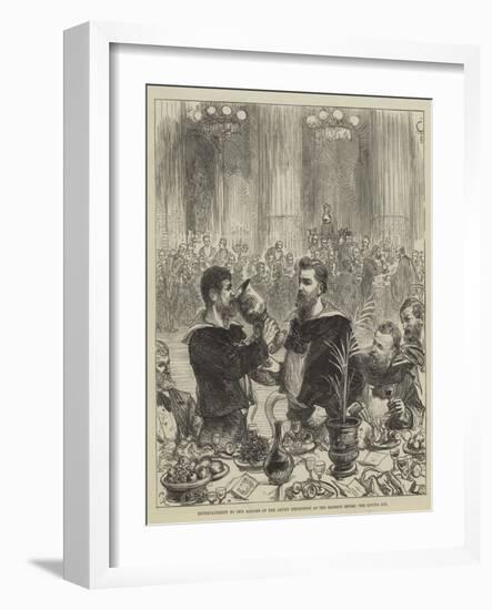 Entertainment to the Sailors of the Arctic Expedition at the Mansion House, the Loving Cup-Charles Robinson-Framed Giclee Print