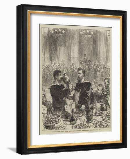 Entertainment to the Sailors of the Arctic Expedition at the Mansion House, the Loving Cup-Charles Robinson-Framed Giclee Print