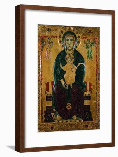 Enthroned Madonna and Child, known as "The Big-Eyed Madonna"-null-Framed Giclee Print