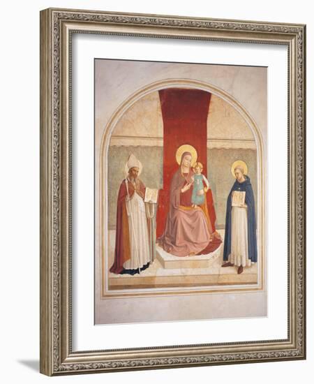 Enthroned Madonna and Child with Saints-Fra Angelico-Framed Giclee Print