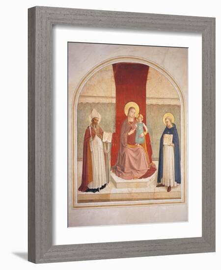 Enthroned Madonna and Child with Saints-Fra Angelico-Framed Giclee Print