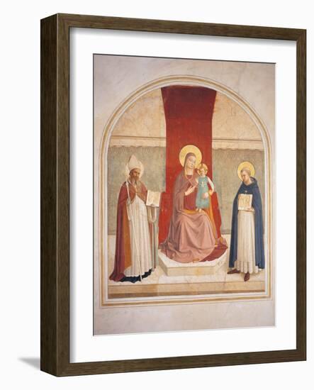 Enthroned Madonna and Child with Saints-Fra Angelico-Framed Giclee Print