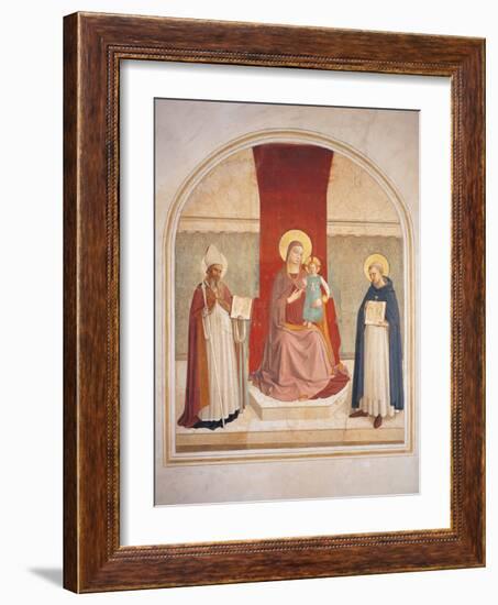 Enthroned Madonna and Child with Saints-Fra Angelico-Framed Giclee Print