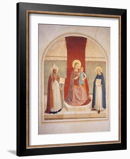 Enthroned Madonna and Child with Saints-Fra Angelico-Framed Giclee Print