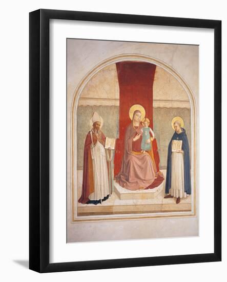 Enthroned Madonna and Child with Saints-Fra Angelico-Framed Giclee Print