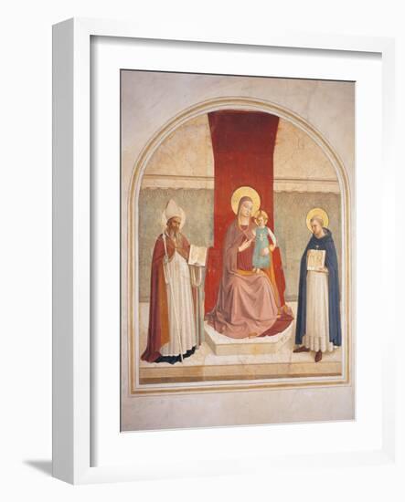 Enthroned Madonna and Child with Saints-Fra Angelico-Framed Giclee Print