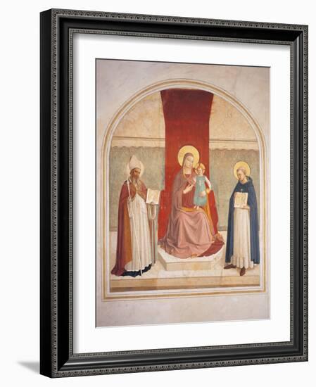 Enthroned Madonna and Child with Saints-Fra Angelico-Framed Giclee Print