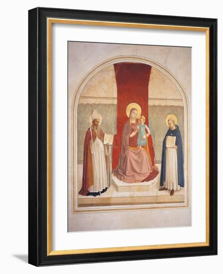 Enthroned Madonna and Child with Saints-Fra Angelico-Framed Giclee Print