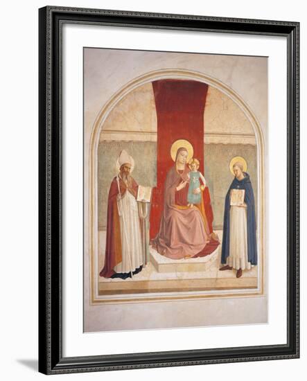 Enthroned Madonna and Child with Saints-Fra Angelico-Framed Giclee Print