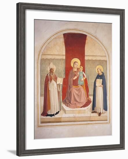 Enthroned Madonna and Child with Saints-Fra Angelico-Framed Giclee Print