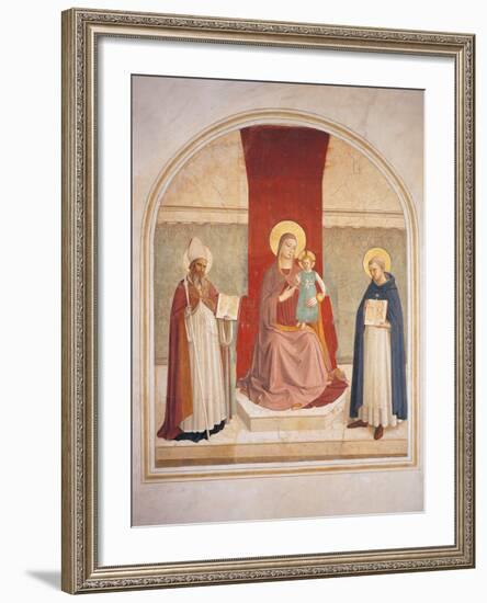 Enthroned Madonna and Child with Saints-Fra Angelico-Framed Giclee Print