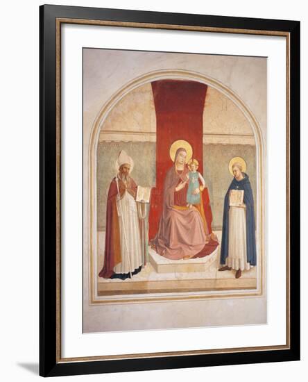 Enthroned Madonna and Child with Saints-Fra Angelico-Framed Giclee Print